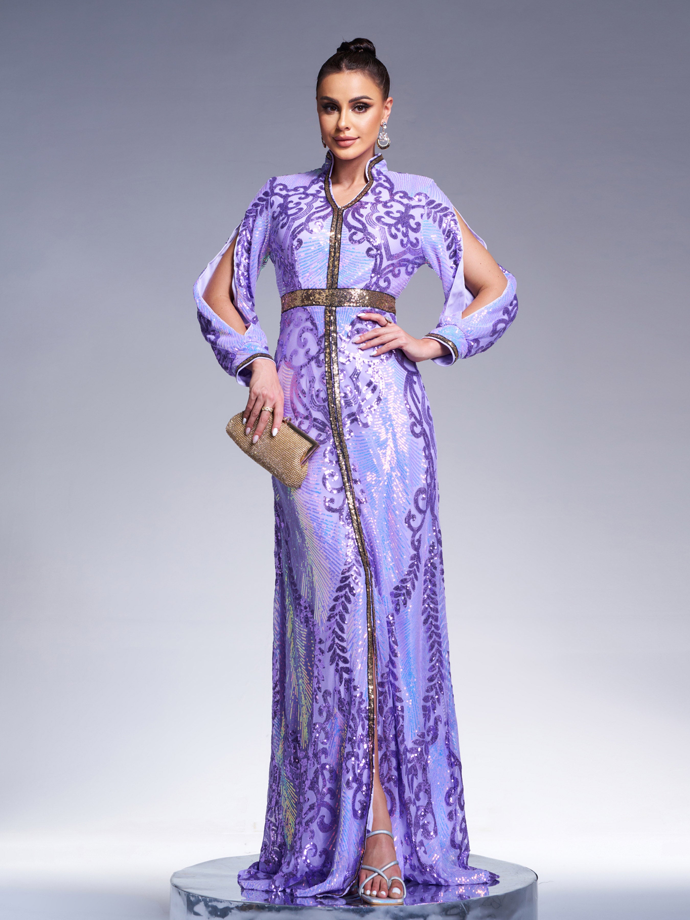 Cutout Sequin Maxi Dress ME00330