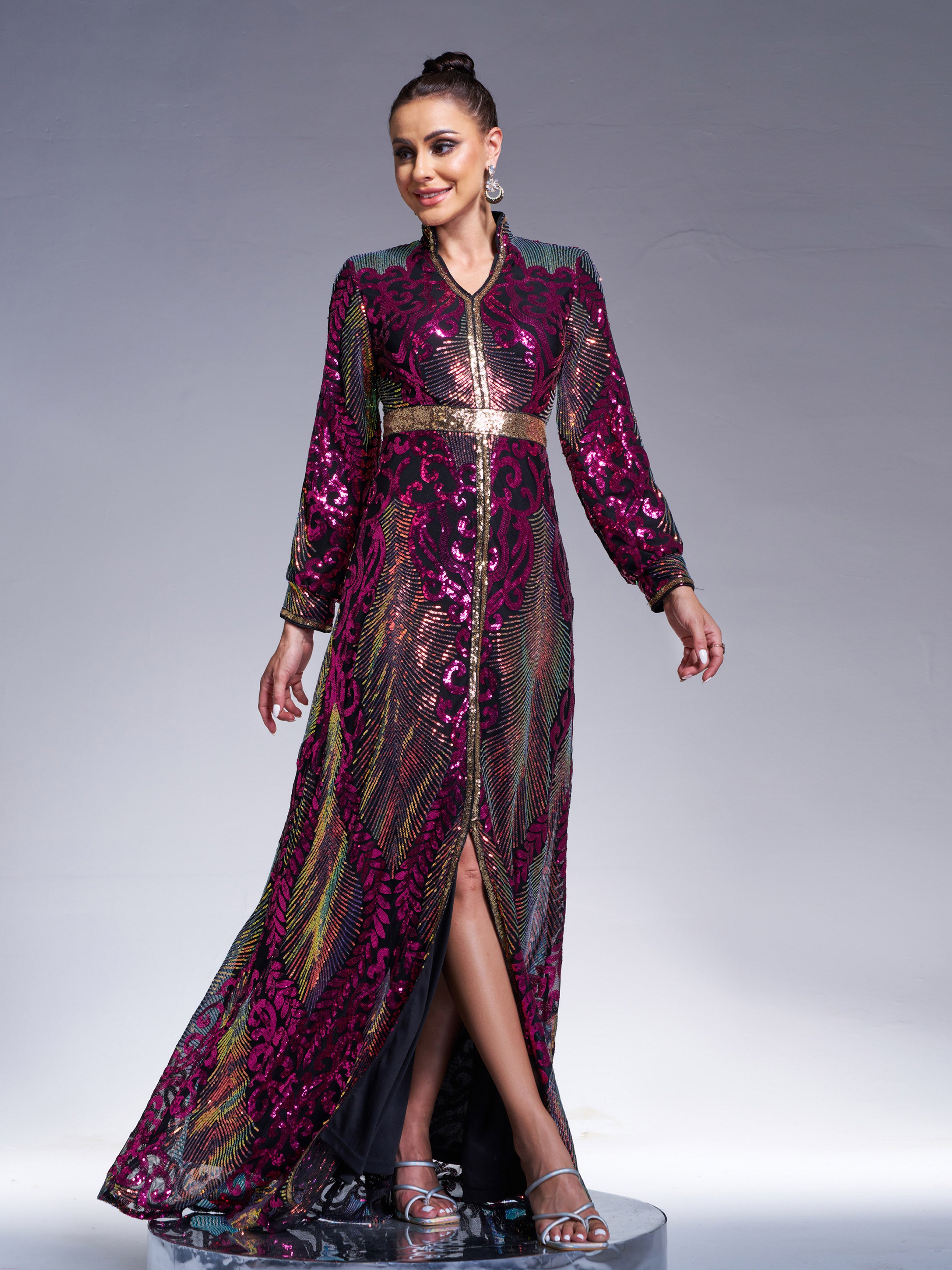 Cutout Sequin Maxi Dress ME00330