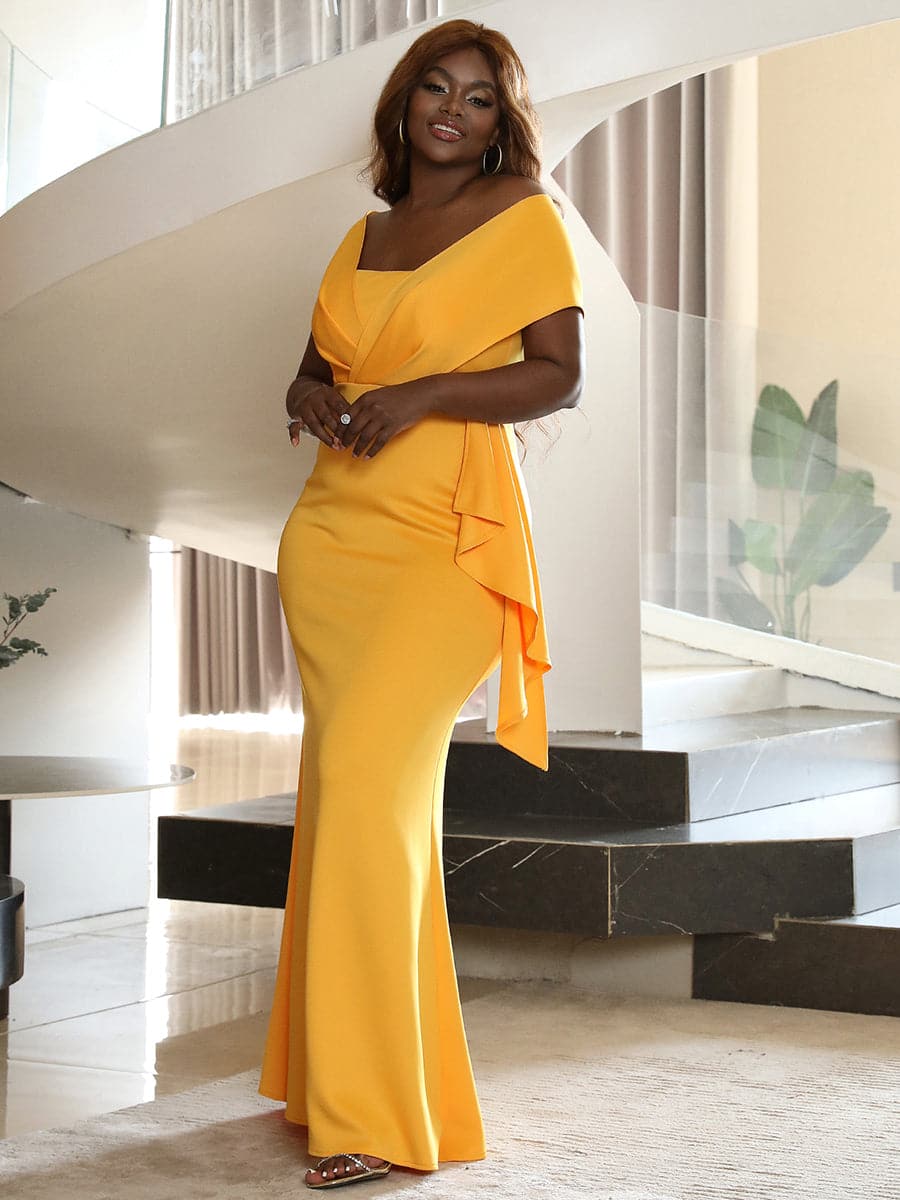 Plus Emerald Green Mermaid Evening Dress PXH2461