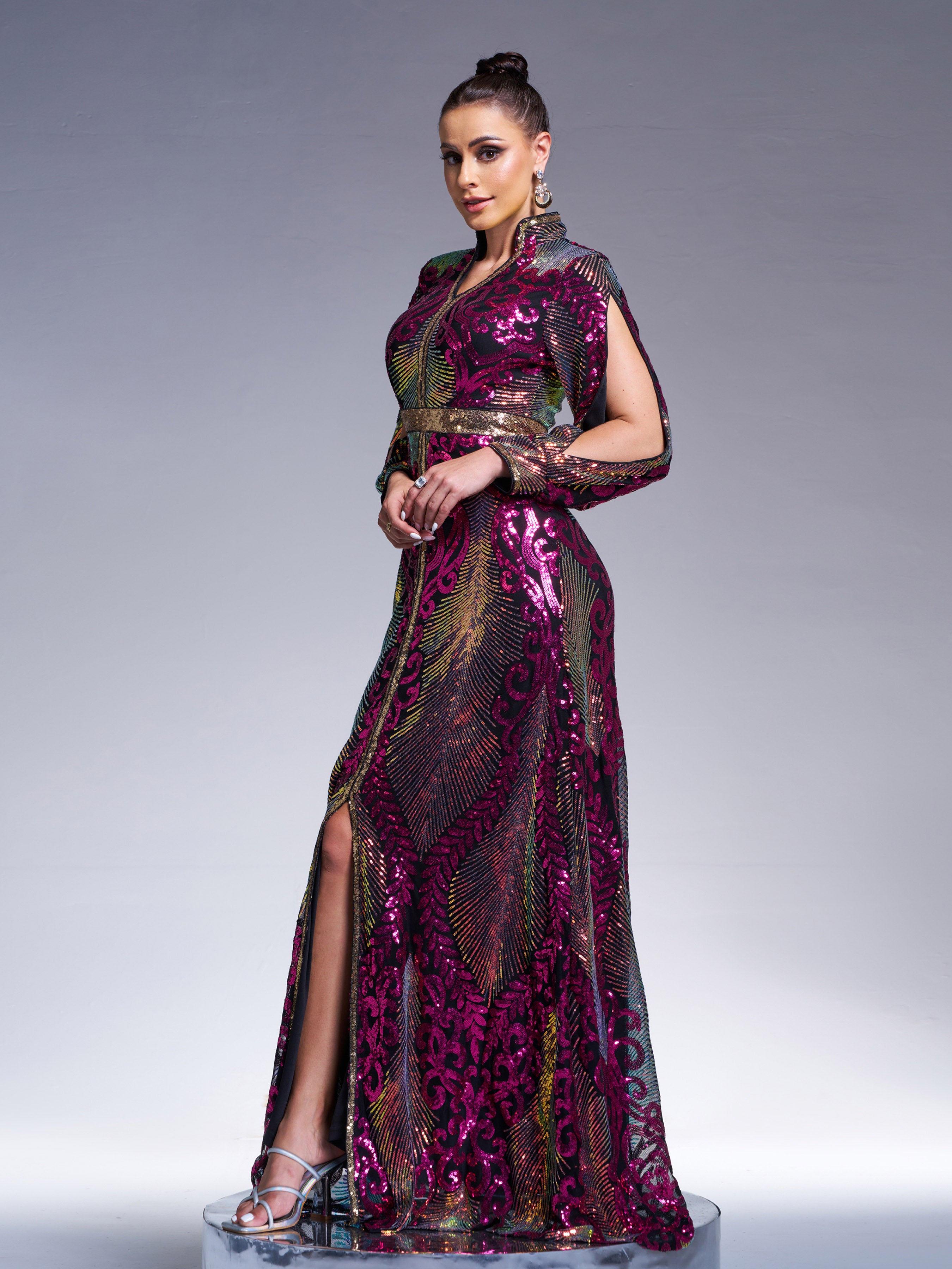 Cutout Sequin Maxi Dress ME00330