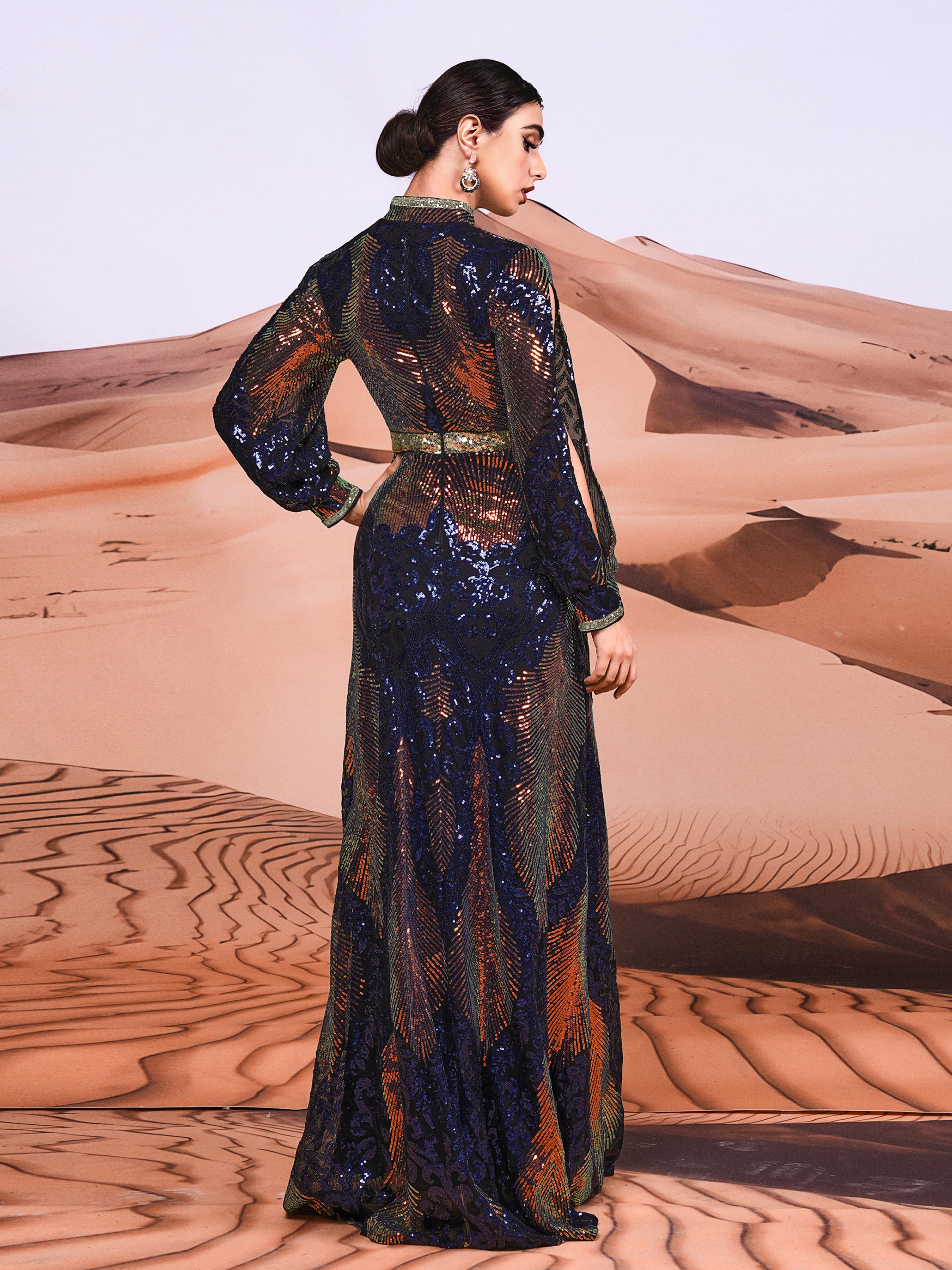 Cutout Sequin Maxi Dress ME00330