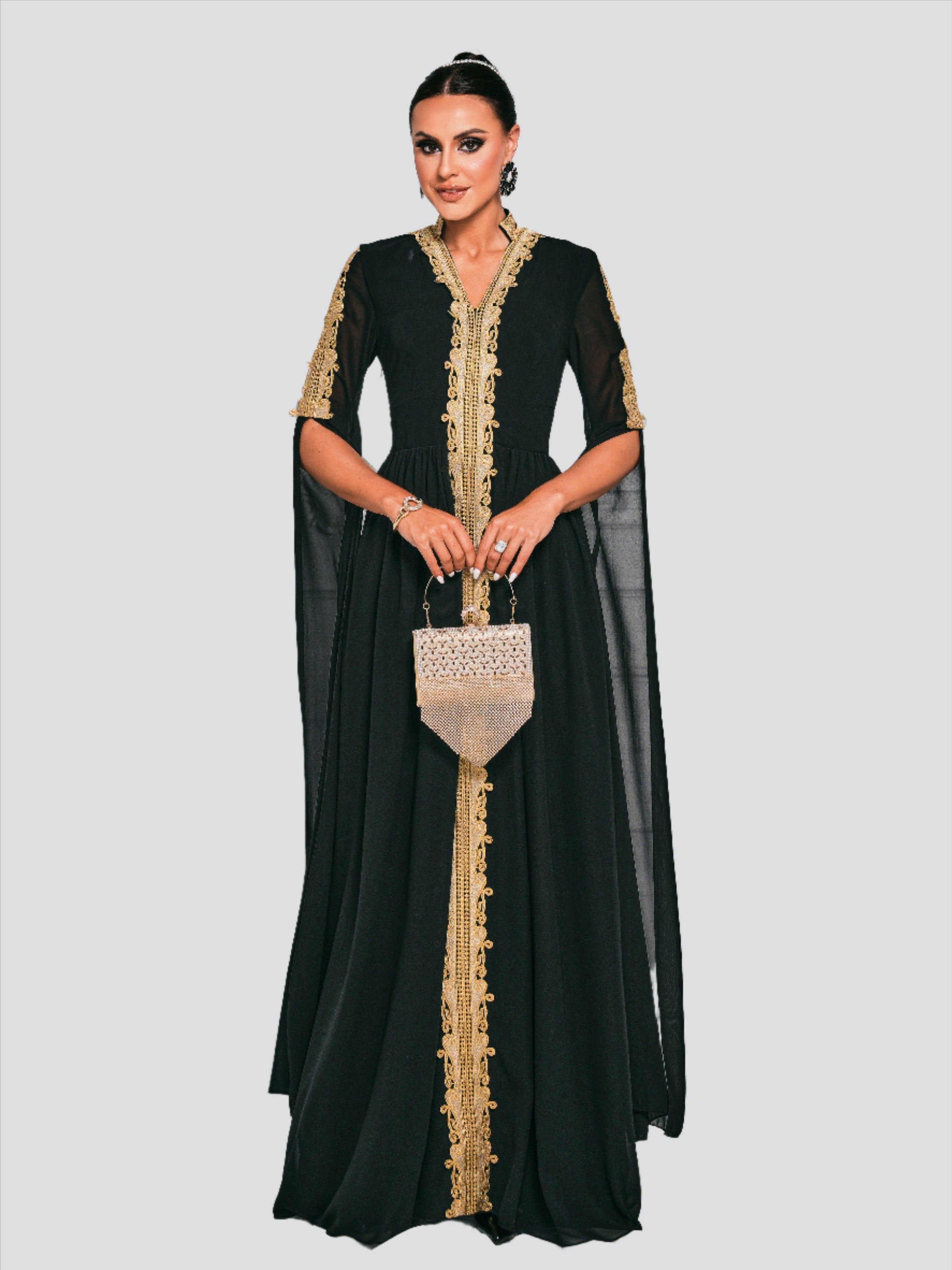 Long Sleeve Tulle Formal Dress MES00347