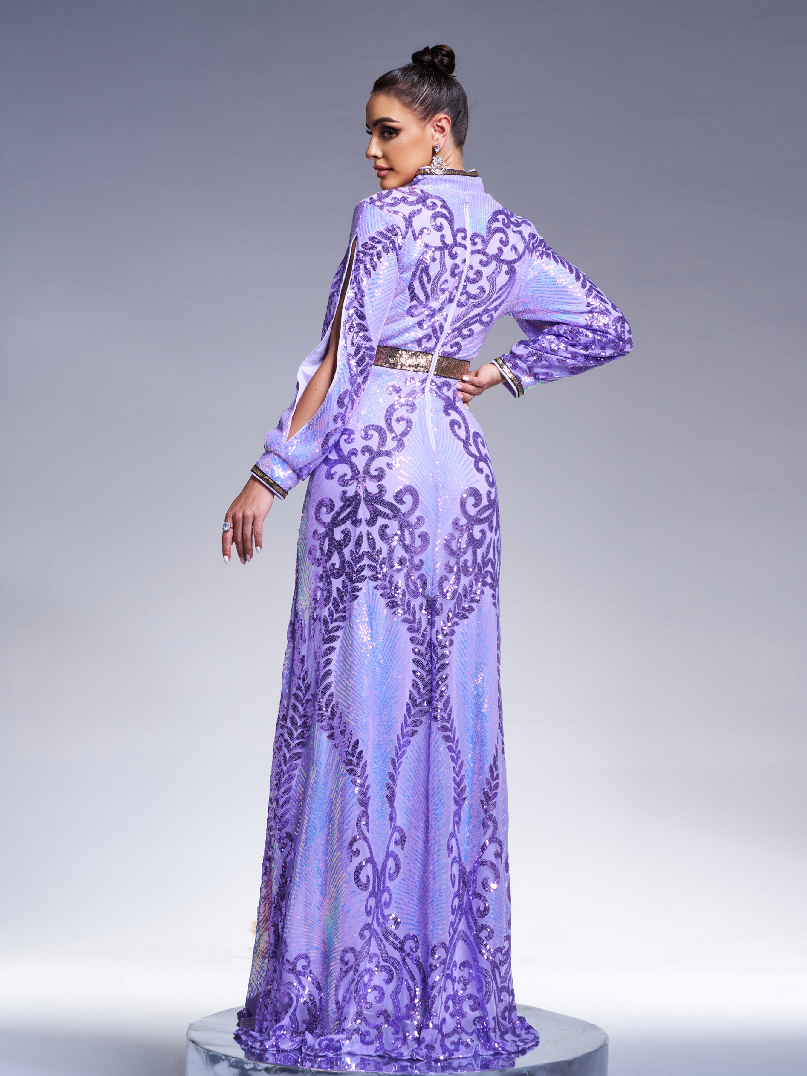 Cutout Sequin Maxi Dress ME00330