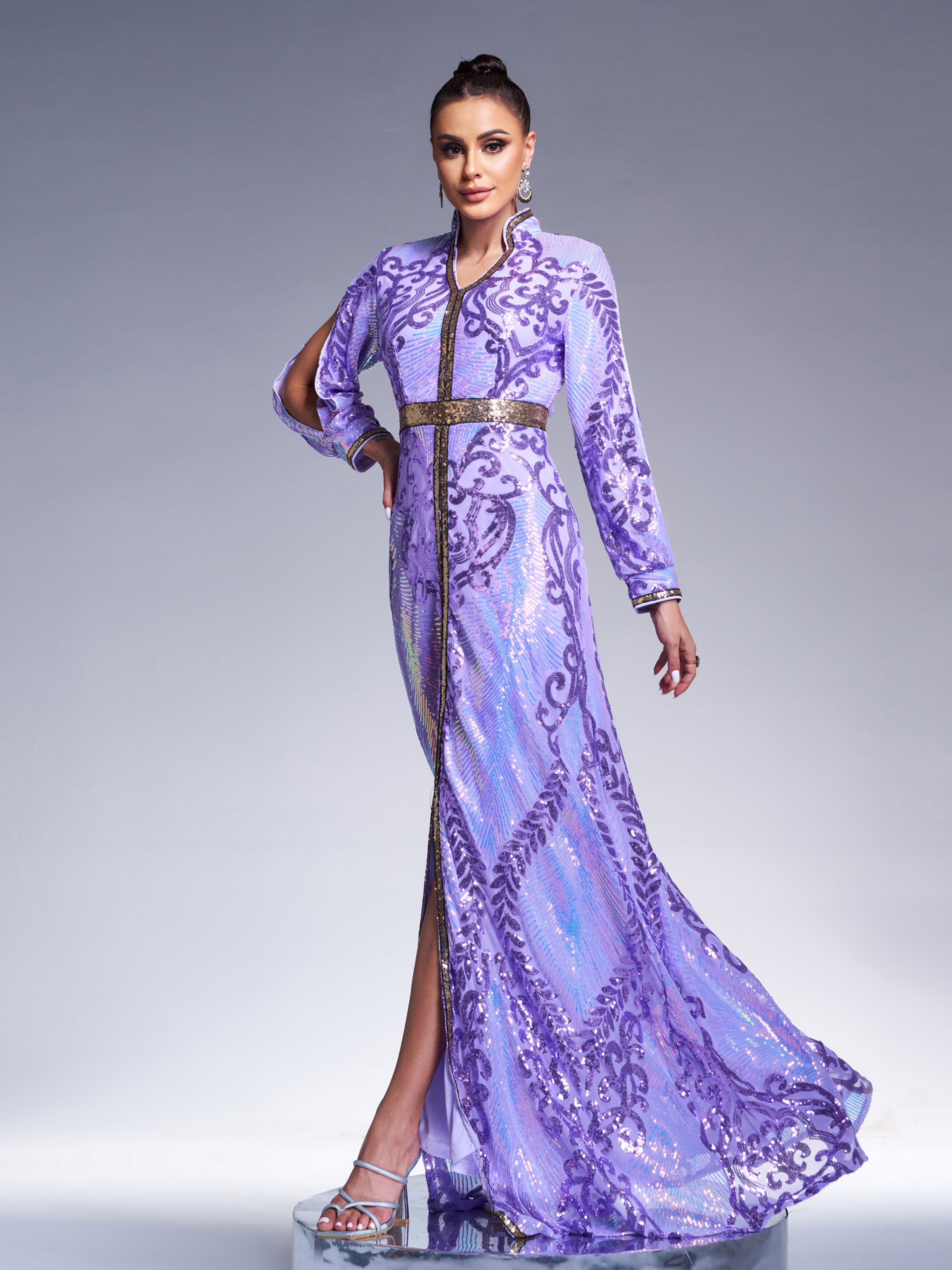 Cutout Sequin Maxi Dress ME00330